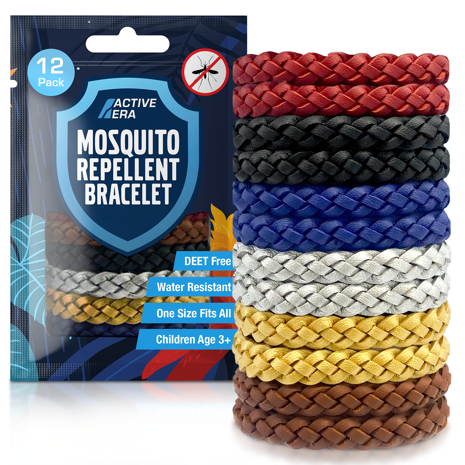 Active Era Adventure Bracelet Anti-Moustique 12 Pack Sans DEET