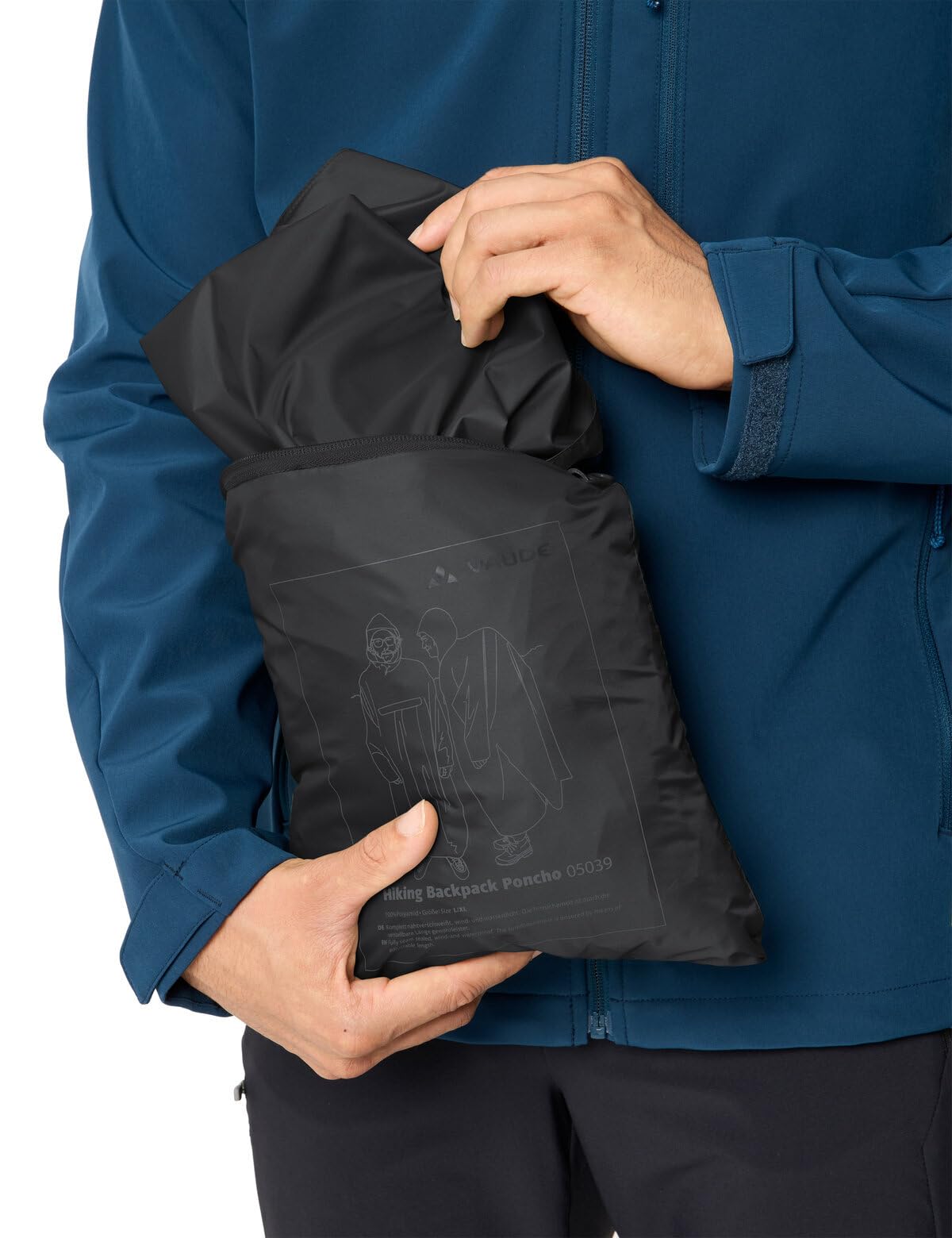 Vaude Clothing Hiking Backpack Poncho cape pluie respirante