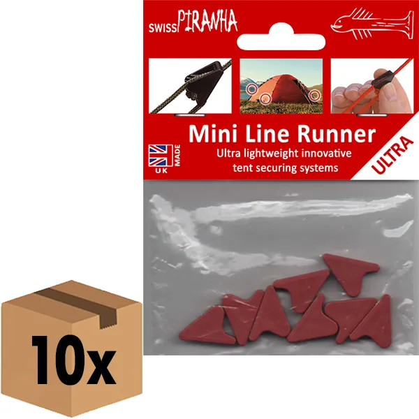 SwissPiranha Mini Line Runner tendeur corde rouge 8 pièces