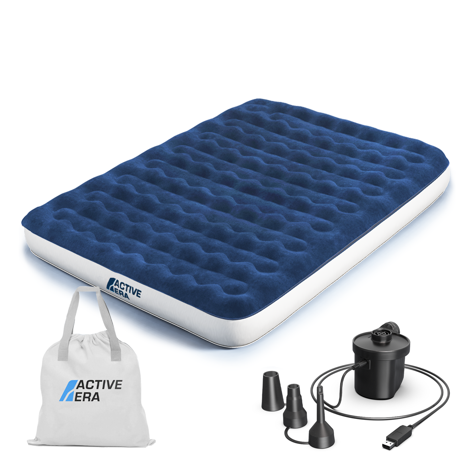 Active Era Air Beds Matelas Gonflable 2 Places Pompe USB + Pédale
