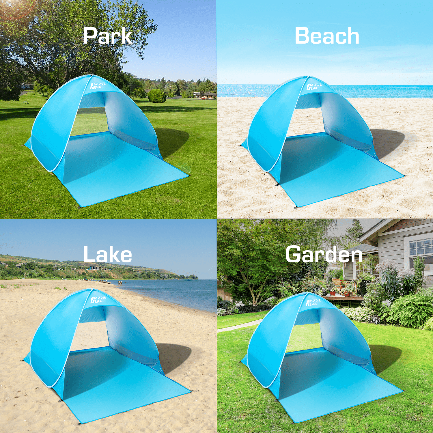 Active Era Tents Tente de Plage Pop Up 2 Places UPF 50+ 980 g