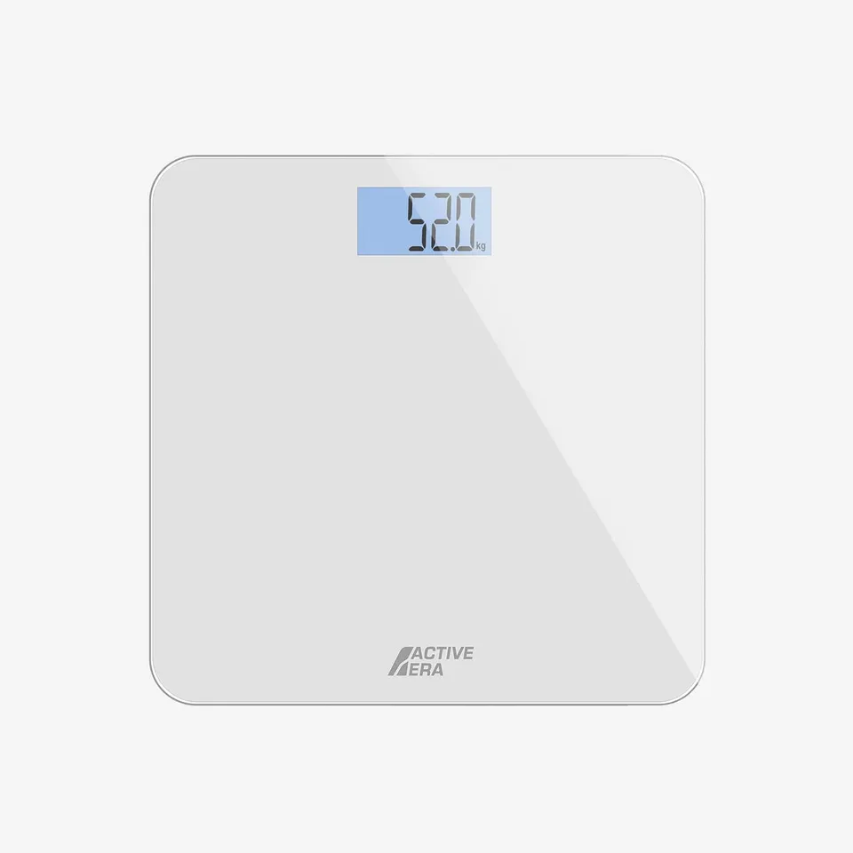 Active Era Bathroom Scales Pèse-Personne Blanc Ultra Fin Verre