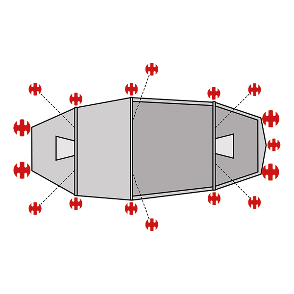 SwissPiranha Ultralight Peg Set Helsport Fjellheimen sardine
