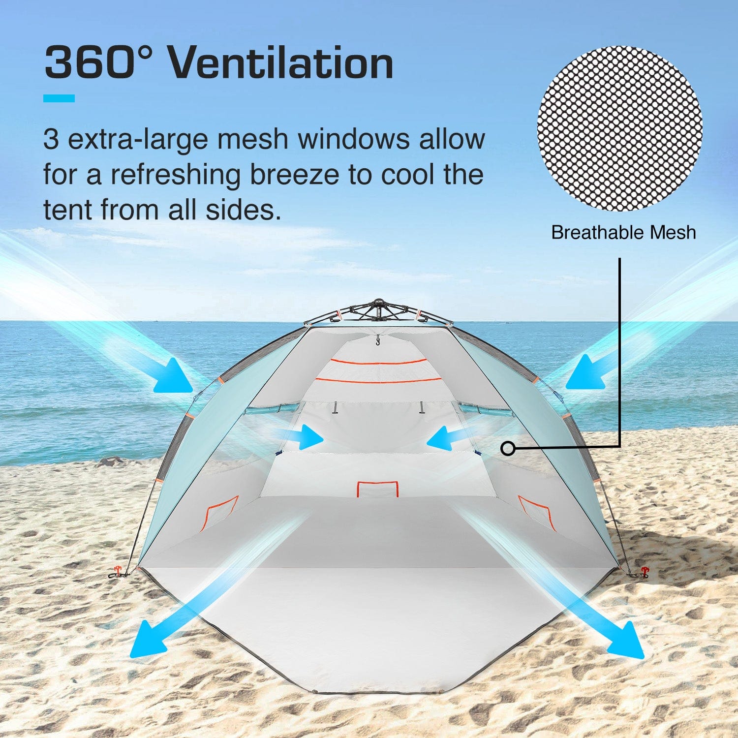Active Era Tents Luxe tente de plage 4-5 places UPF 50+ 1,65 kg
