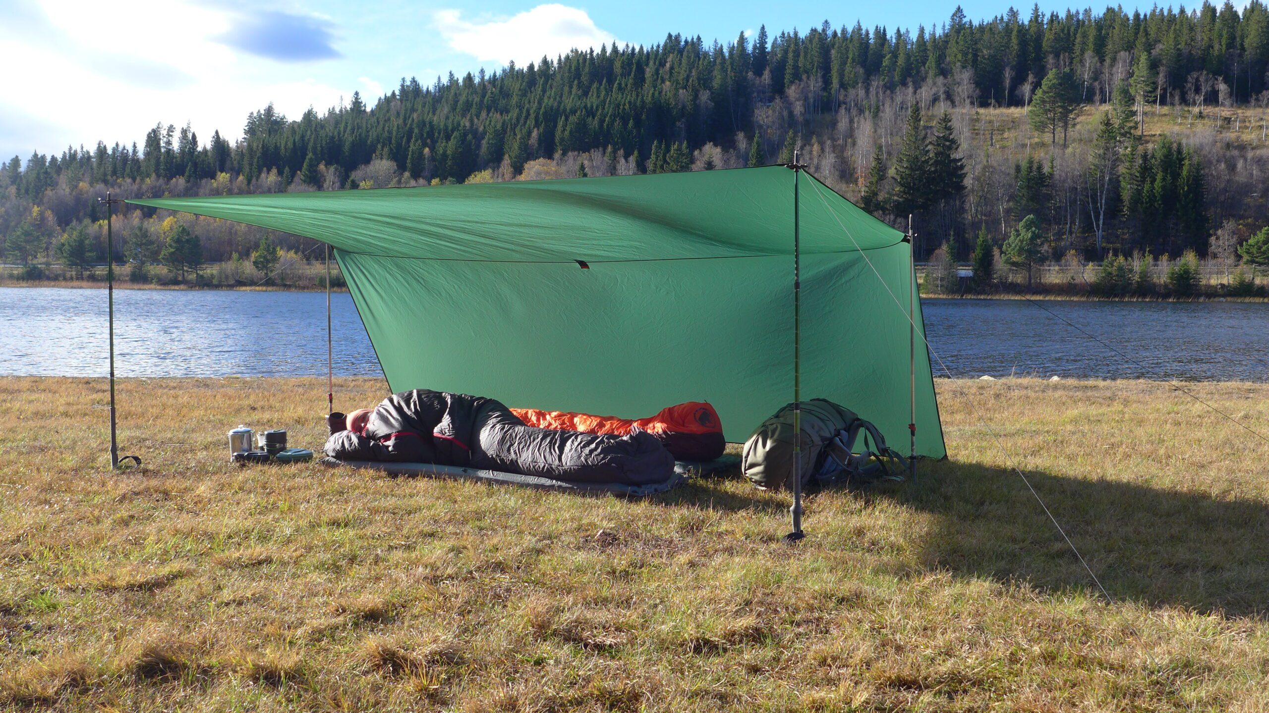 SwissPiranha MantaRay 10 tarp ultraléger vert 0,6 kg 5000 mm