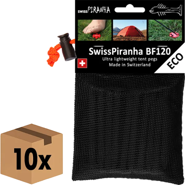 SwissPiranha BlackFisk BF120 Sardines Tente Lot 10 Recyclé