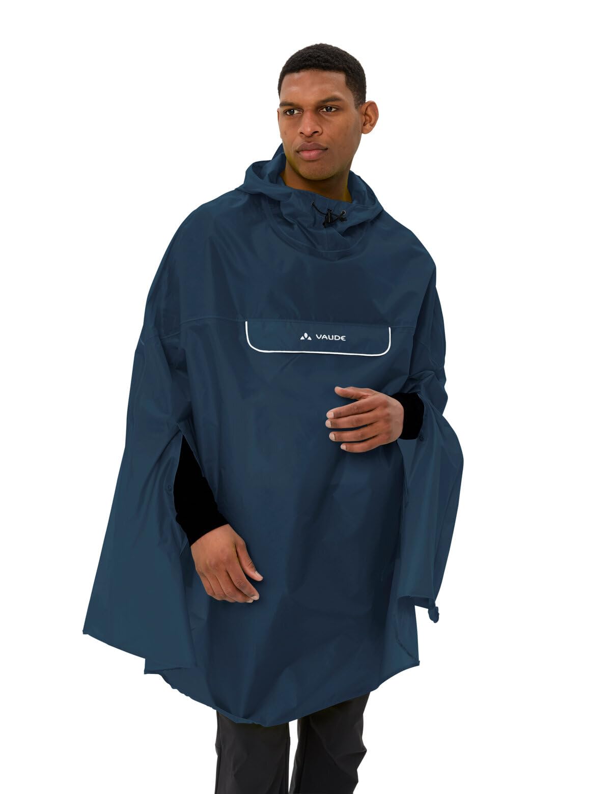 Vaude Valdipino poncho pluie homme noir léger