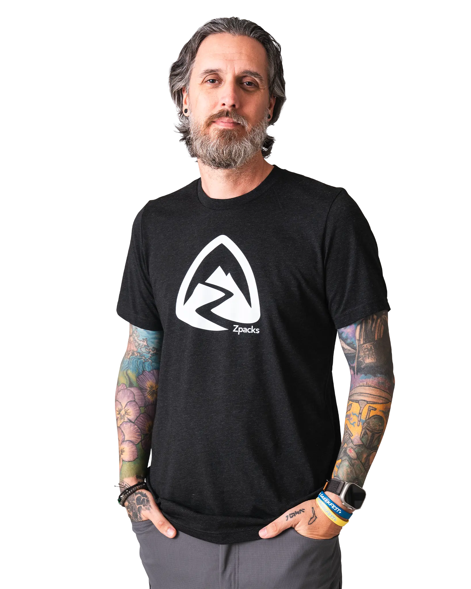 Zpacks Crest T-shirt rando bleu M tri-blend