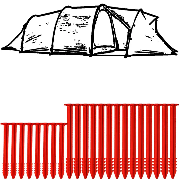 SwissPiranha Ultralight Peg Set piquets Hilleberg Nallo GT 20 pcs 96 g