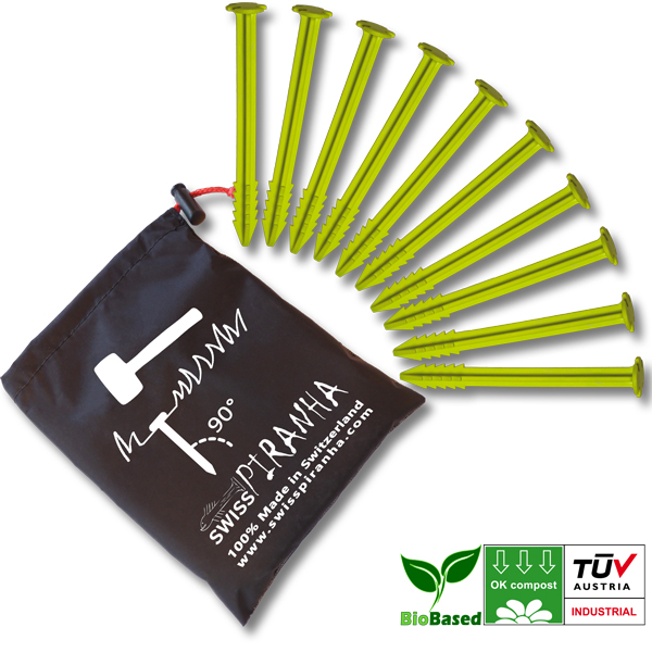 SwissPiranha GreenShark GS120 sardine tente lot 10 biodégradable