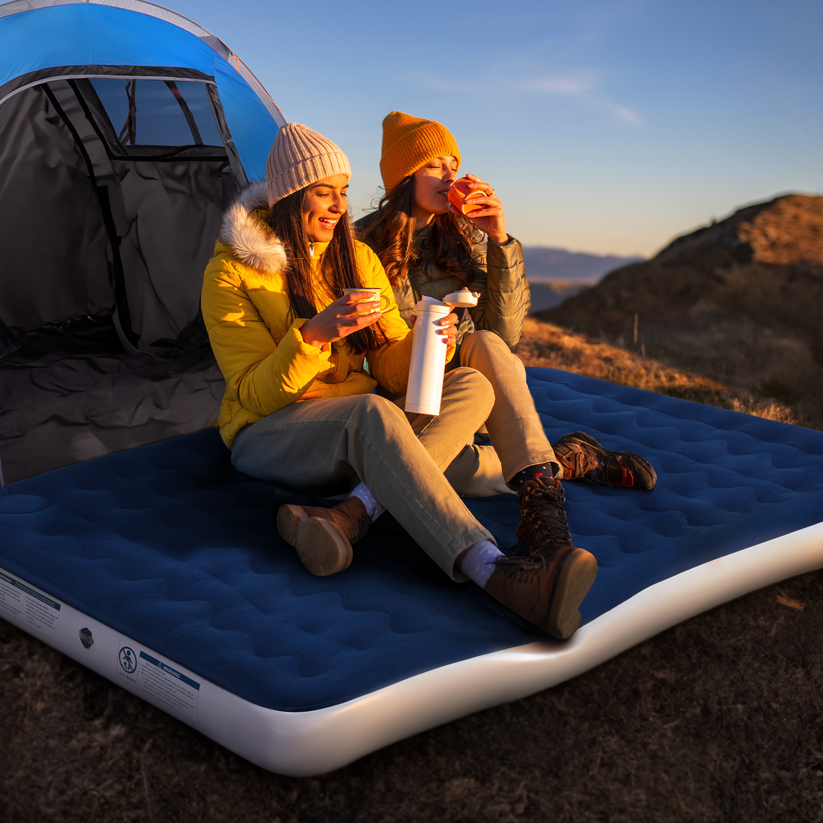 Active Era Air Beds Matelas Gonflable 2 Places Pompe USB + Pédale