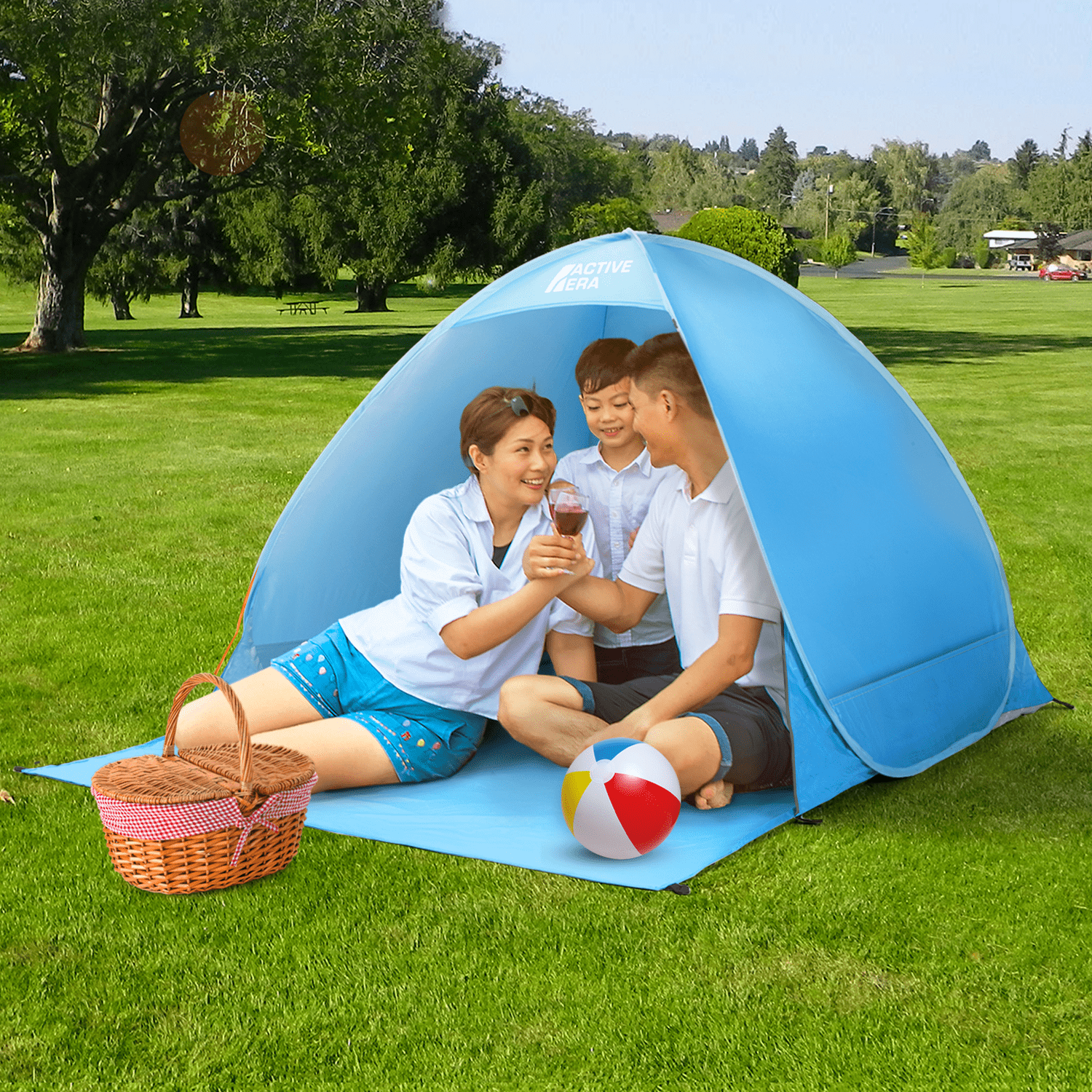 Active Era Tents Tente de Plage Pop Up 2 Places UPF 50+ 980 g
