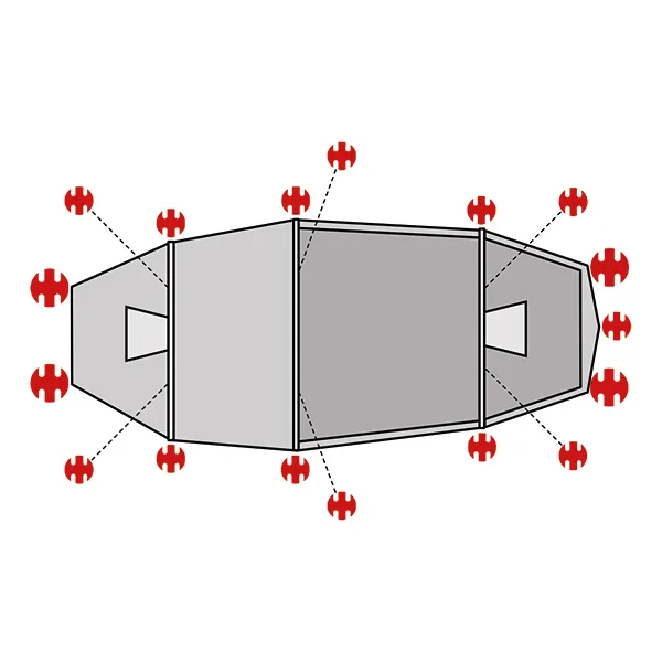 SwissPiranha Ultralight Peg Set Helsport Fjellheimen sardine
