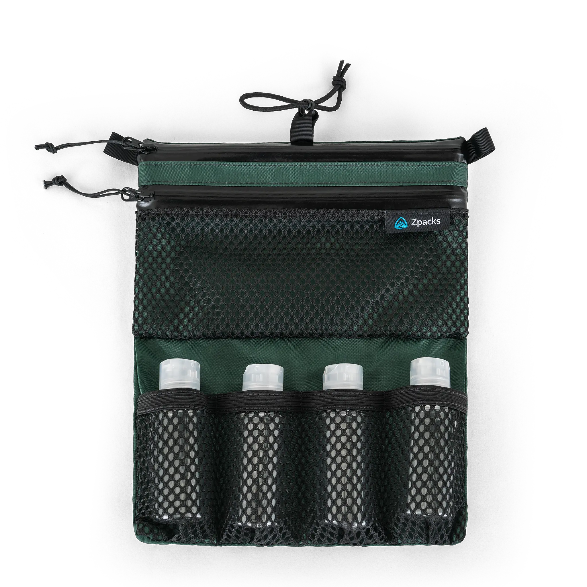 Zpacks Shower Satchel trousse toilette vert forêt 4 flacons