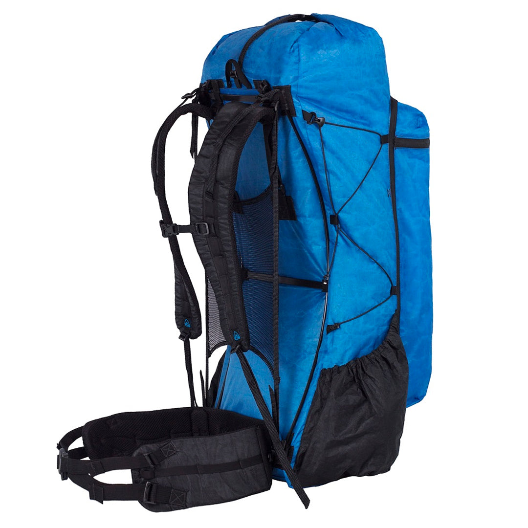 Zpacks Arc Zip 57L sac à dos Azure Blue torse M ceinture M