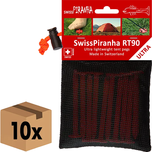 SwissPiranha RedTrout RT90 sardines tente 10 pcs + pochette