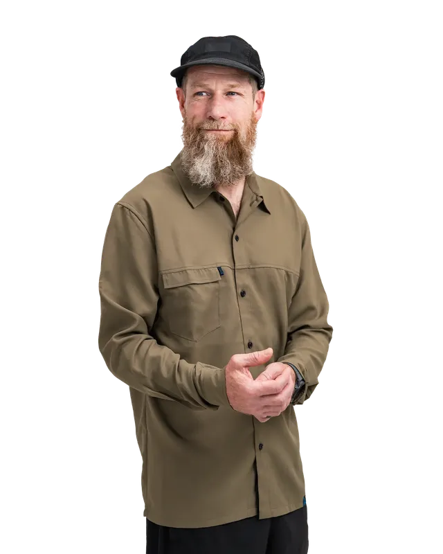 Zpacks TownShirt chemise randonnée homme olive UPF 40+