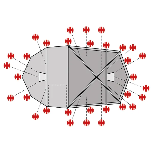 SwissPiranha Ultralight Peg Set piquets Helsport Svalbard 32 pcs 483 g